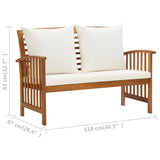 4 Piece Garden Lounge Set with Cushions Solid Acacia Wood - Extra Image