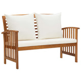 4 Piece Garden Lounge Set with Cushions Solid Acacia Wood - Side View