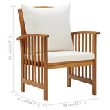 5 Piece Garden Lounge Set with Cushions Solid Acacia Wood (310257+310260+310263)