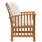 5 Piece Garden Lounge Set with Cushions Solid Acacia Wood (310255+2x310257) - 45-Degree Angle