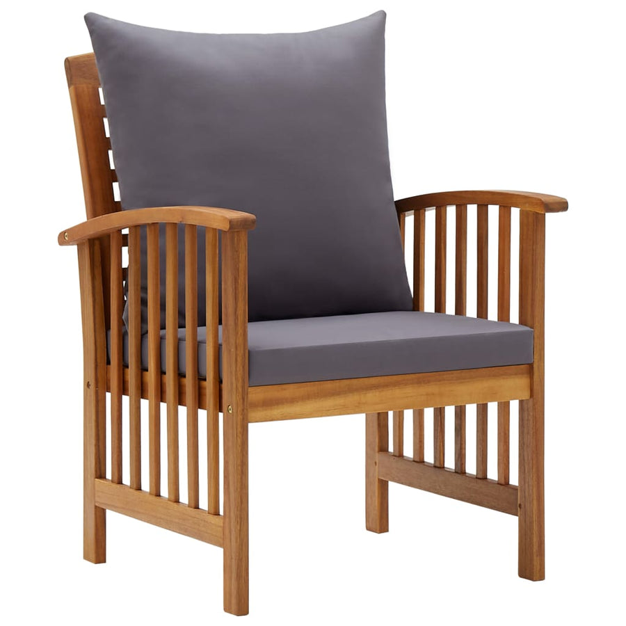 4 Piece Garden Lounge Set with Cushions Solid Acacia Wood (310258+310264)