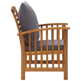 4 Piece Garden Lounge Set with Cushions Solid Acacia Wood (310258+310264) - Rear View