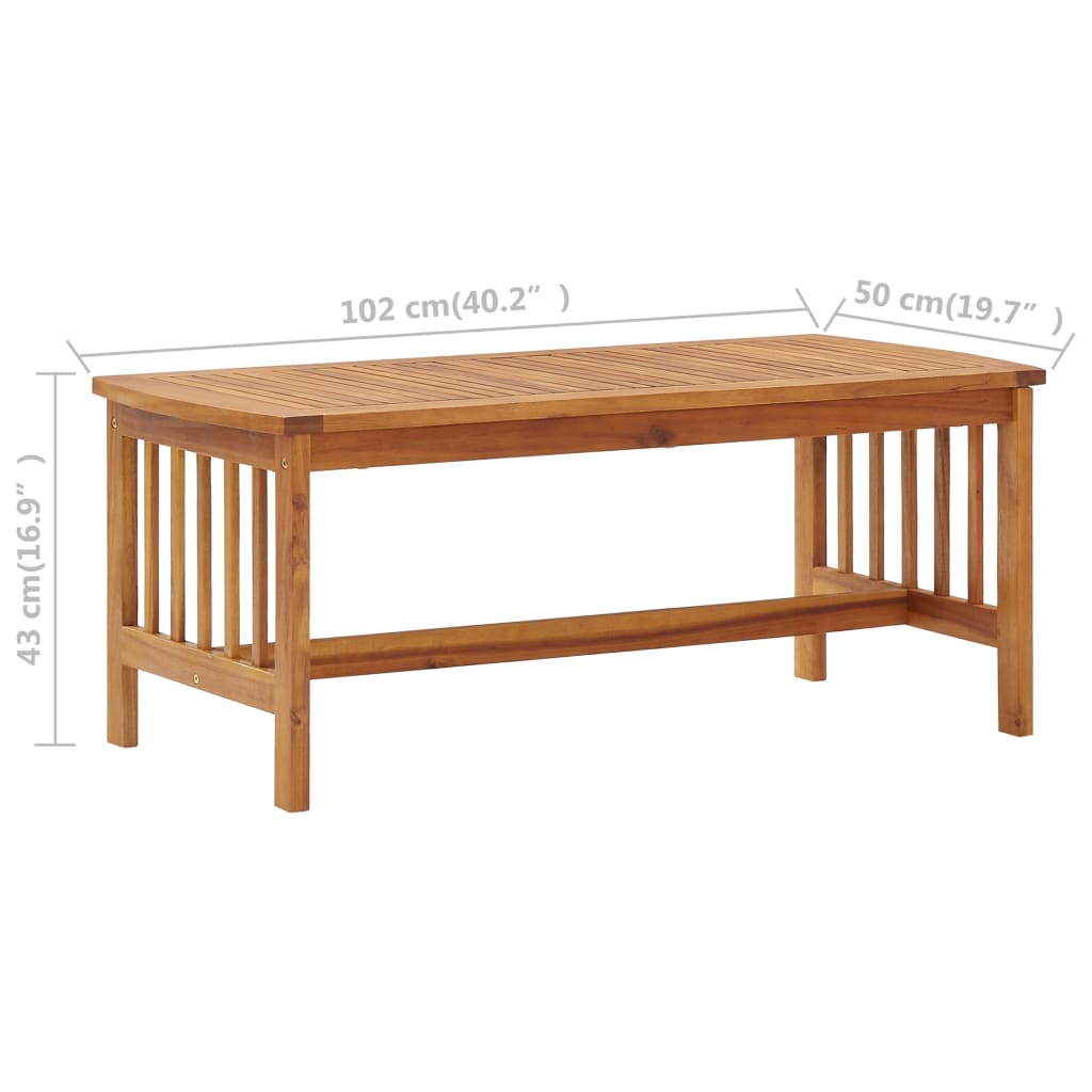 4 Piece Garden Lounge Set with Cushions Solid Acacia Wood (310258+310264)
