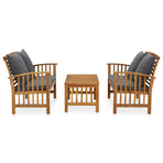 3 Piece Garden Lounge Set with Cushions Solid Acacia Wood (310261+310264)