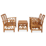 4 Piece Garden Lounge Set Solid Acacia Wood