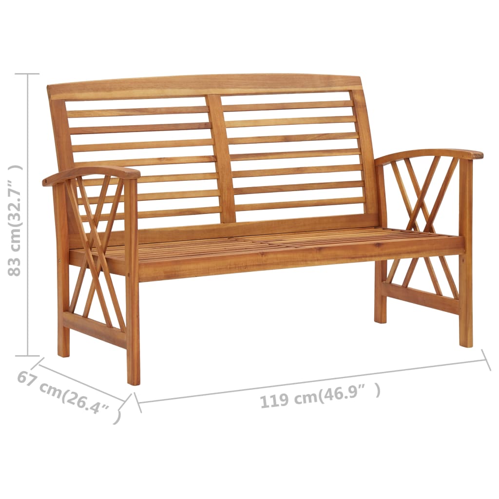 4 Piece Garden Lounge Set Solid Acacia Wood (310266+310272)