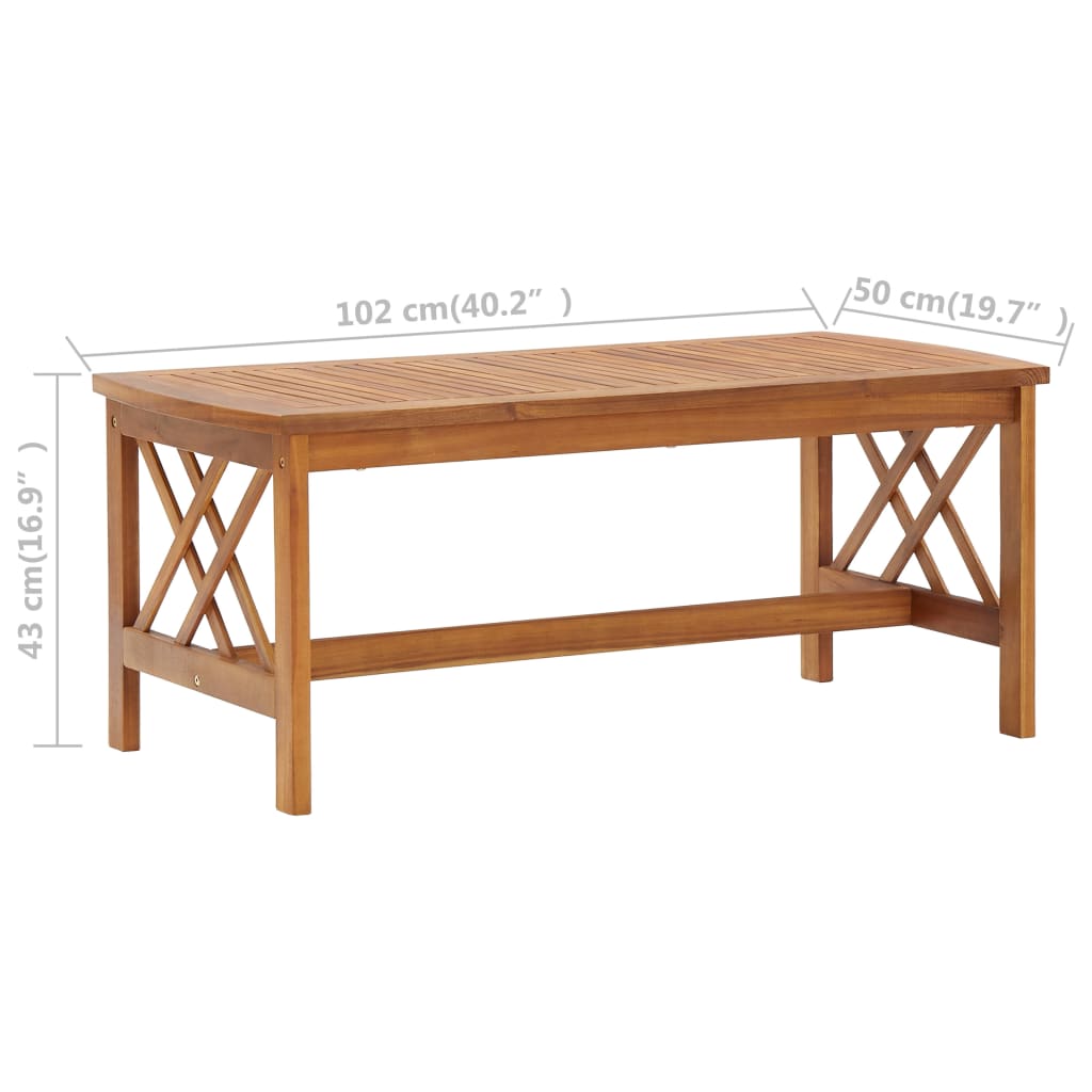 4 Piece Garden Lounge Set Solid Acacia Wood (310266+310272)
