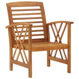 5 Piece Garden Lounge Set Solid Acacia Wood - 45-Degree Angle