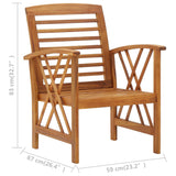 5 Piece Garden Lounge Set Solid Acacia Wood - Extra Image