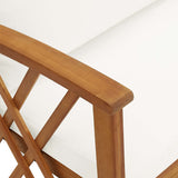 5 Piece Garden Lounge Set with Cushions Solid Acacia Wood - Low Angle