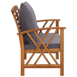 3 Piece Garden Lounge Set with Cushions Solid Acacia Wood - 45-Degree Angle