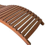 2 Piece Sunlounger Set with Table Solid Wood Acacia - Rear View