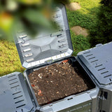 Garden Composter Black 1600 L - Top-Down View