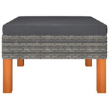 3 Piece Garden Lounge Set Poly Rattan and Solid Eucalyptus Wood - Extra Image