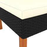 Corner Sofas 2 pcs Poly Rattan and Solid Eucalyptus Wood - Rear View