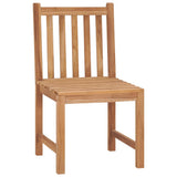 Garden Chairs 2 pcs Solid Teak Wood - Front View