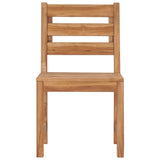 Garden Chairs 2 pcs Solid Teak Wood - Side View