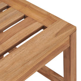 Garden Chairs 2 pcs Solid Teak Wood - Rear View