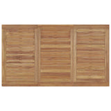 Garden Dining Table 140x80x77 cm Solid Teak Wood - Top-Down View