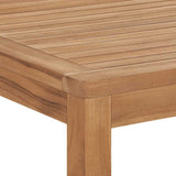 Garden Dining Table 180x90x77 cm Solid Teak Wood - Rear View