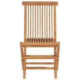 Folding Chairs 2 pcs Solid Teak Wood