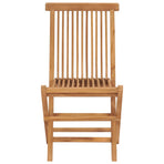 Folding Chairs 2 pcs Solid Teak Wood