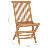 Folding Garden Chairs 2 pcs Solid Wood Teak - Extra Image