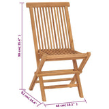 Folding Garden Chairs 4 pcs Solid Wood Teak - Extra Image
