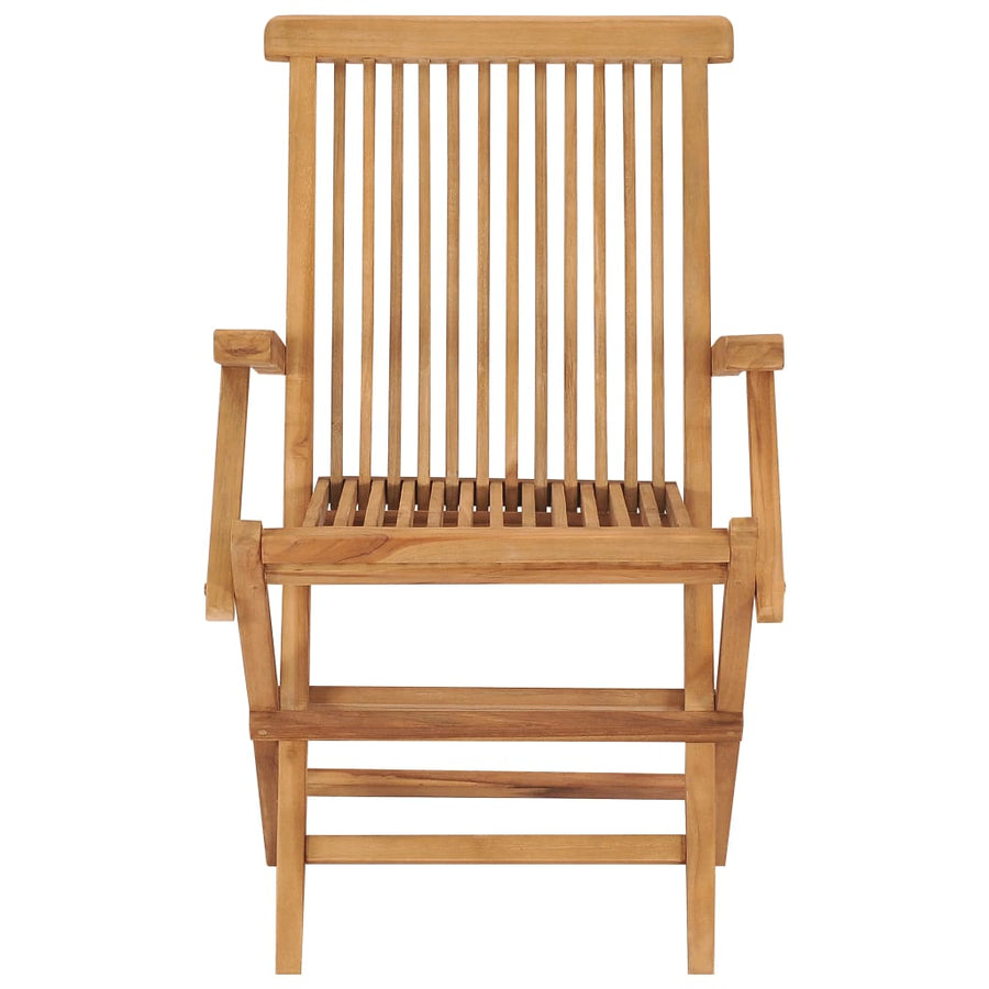 Folding Chairs 2 pcs Solid Teak Wood