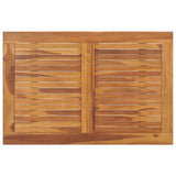 Folding Garden Dining Table 90x60x75 cm Solid Teak Wood - Top-Down View