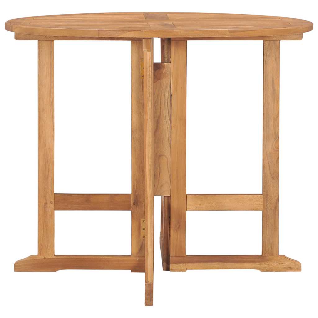 Folding Garden Dining Table ?90x75 cm Solid Teak Wood