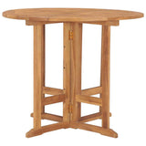 Folding Garden Dining Table ?90x75 cm Solid Teak Wood - Side View