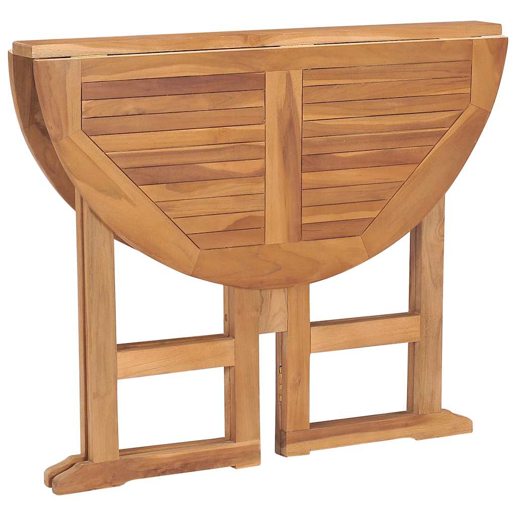 Folding Garden Dining Table ?90x75 cm Solid Teak Wood