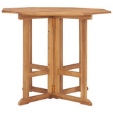Folding Garden Dining Table 90x90x75 cm Solid Teak Wood - Side View