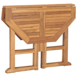 Folding Garden Dining Table 90x90x75 cm Solid Teak Wood - 45-Degree Angle