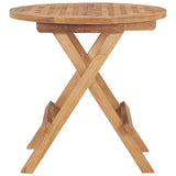 Folding Garden Table 50x50x50 cm Solid Wood Teak - Side View
