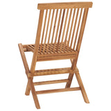 3 Piece Folding Outdoor Dining Set Solid Wood Teak - Low Angle
