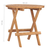 3 Piece Folding Outdoor Dining Set Solid Wood Teak