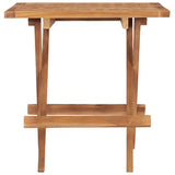 Folding Garden Table 50x50x50 cm Solid Wood Teak - Front View