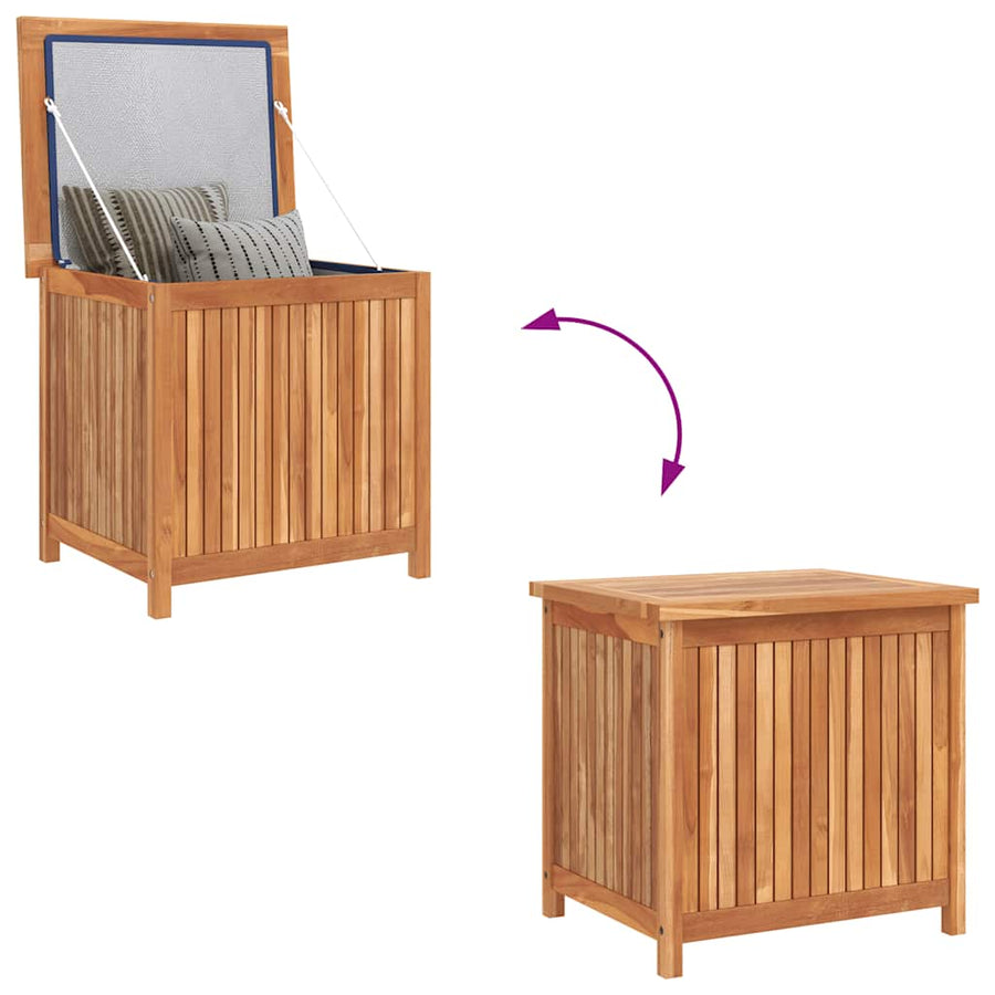 Garden Storage Box 60x50x58 cm Solid Teak Wood
