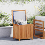 Garden Storage Box 60x50x58 cm Solid Teak Wood