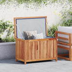 Garden Storage Box 90x50x58 cm Solid Teak Wood