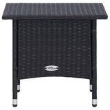 3 Piece Garden Lounge Set with Cushions Poly Rattan Black - Extra Image