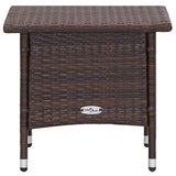 3 Piece Garden Lounge Set with Cushions Poly Rattan Brown - Low Angle