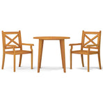 3 Piece Garden Dining Set Solid Wood Acacia