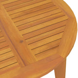 5 Piece Garden Dining Set Solid Wood Acacia - Rear View