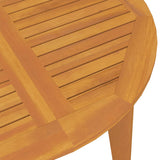 5 Piece Garden Dining Set Solid Wood Acacia - Rear View