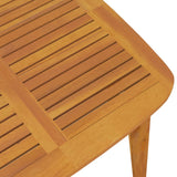 5 Piece Garden Dining Set Solid Wood Acacia - Rear View