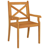 5 Piece Garden Dining Set Solid Wood Acacia - Low Angle