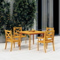 5 Piece Garden Dining Set Solid Wood Acacia